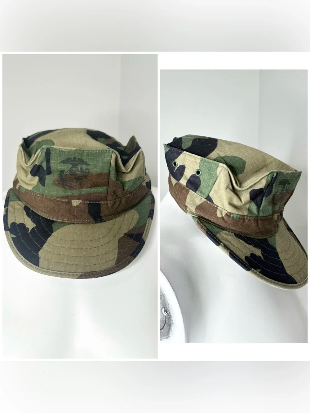 Camouflage Military-Style Cadet Cap - small
